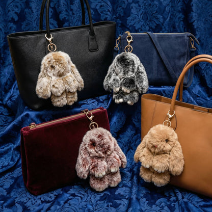 "Fluffy Bunny" – Luxury Bag Charm