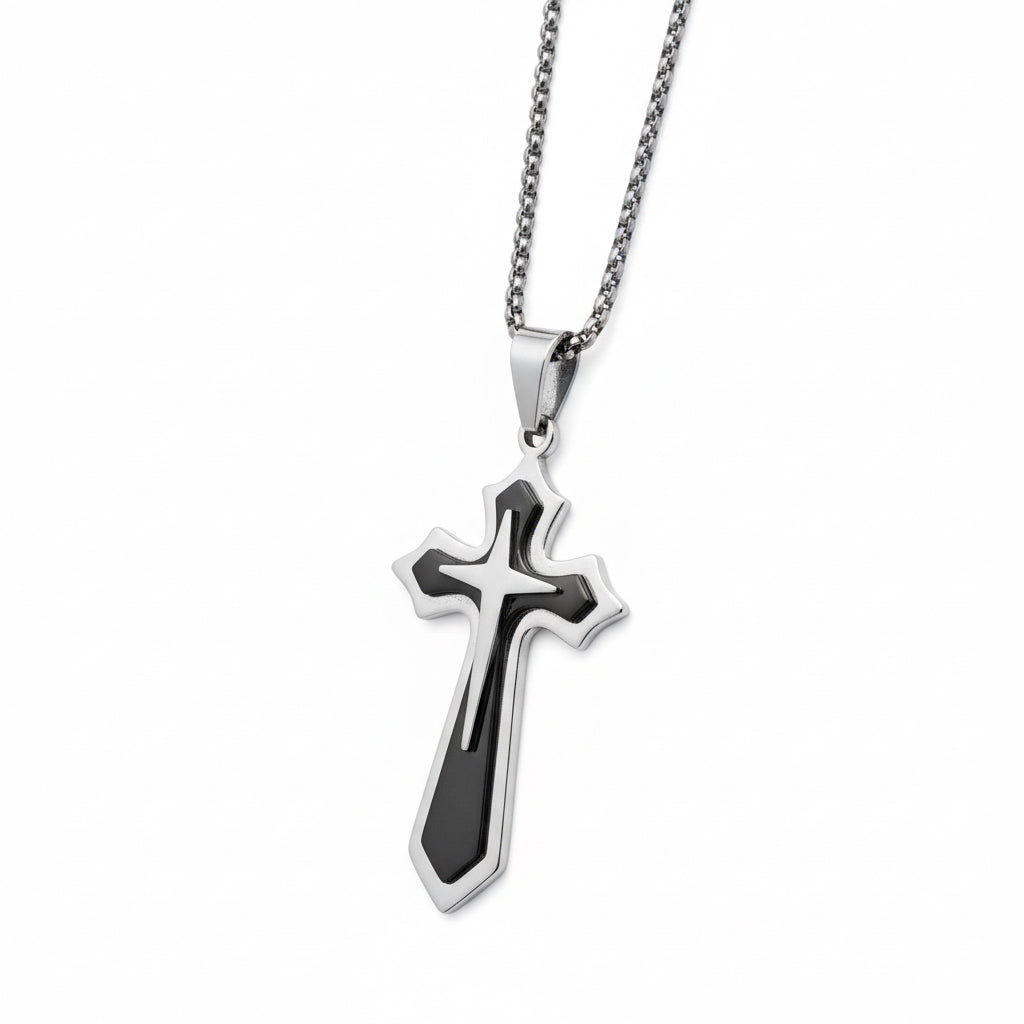 Collana BOLD CROSS Bicolor | Eldra Milano