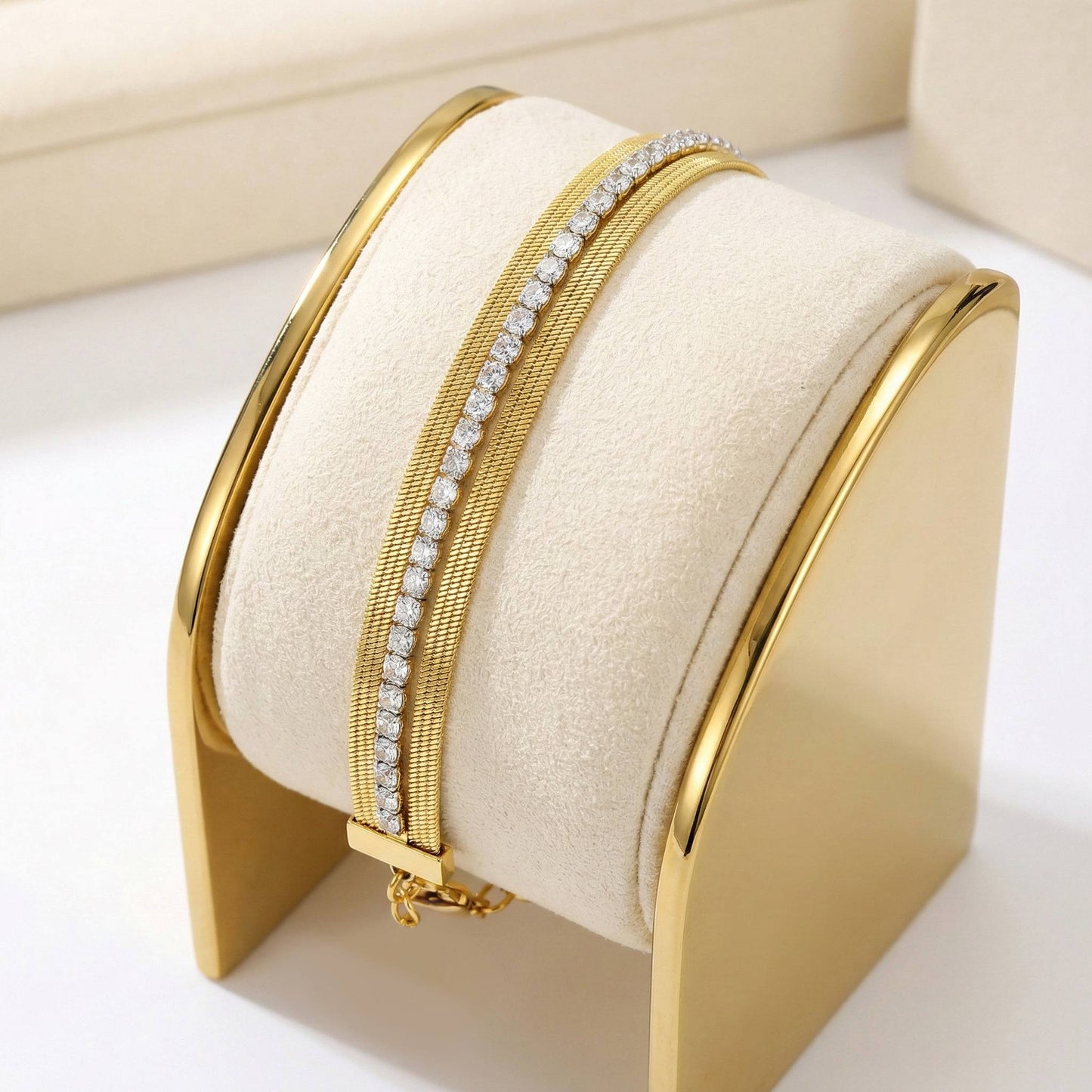 Bracciale "Snake & Tennis" Triple-Layer