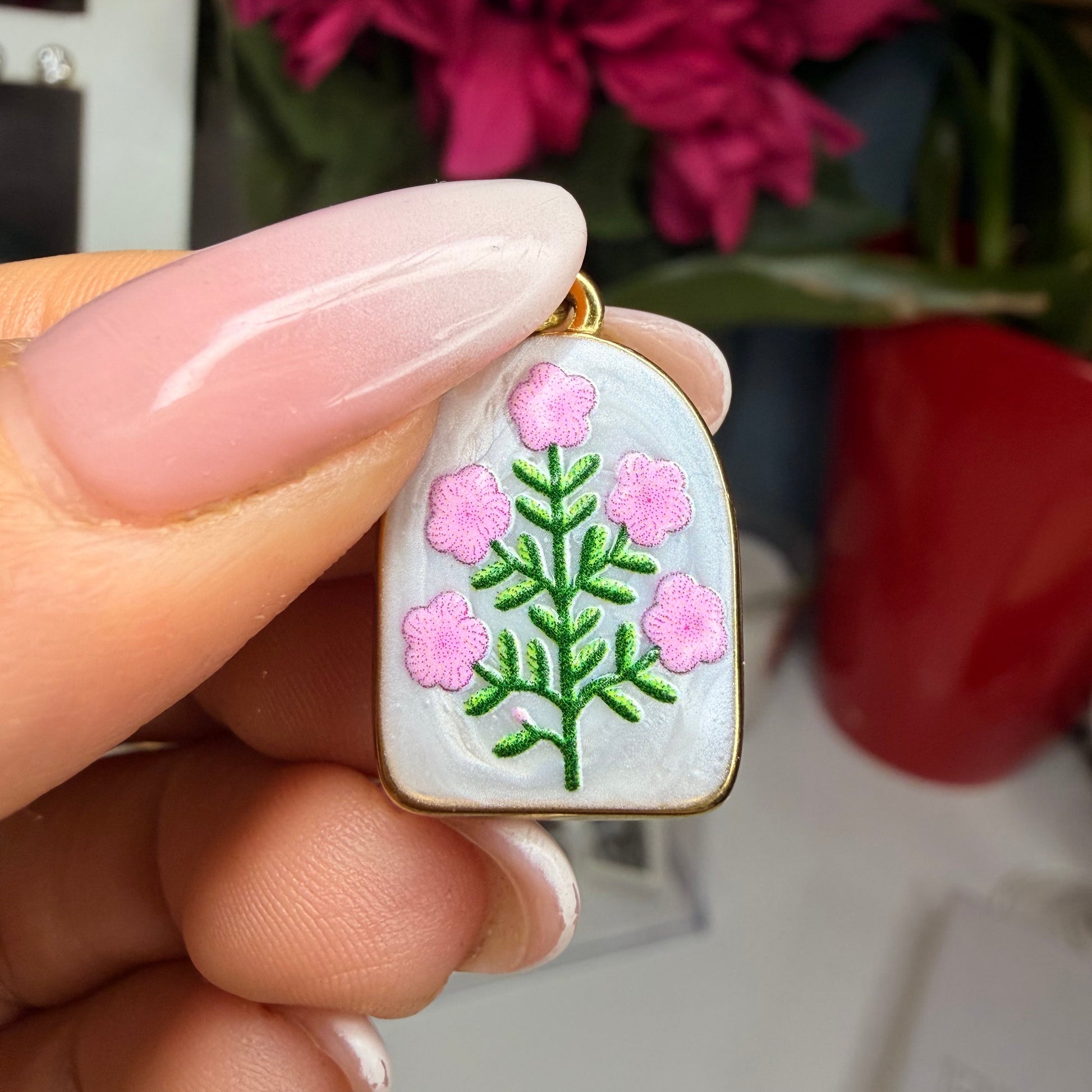 Charm floreale rosa