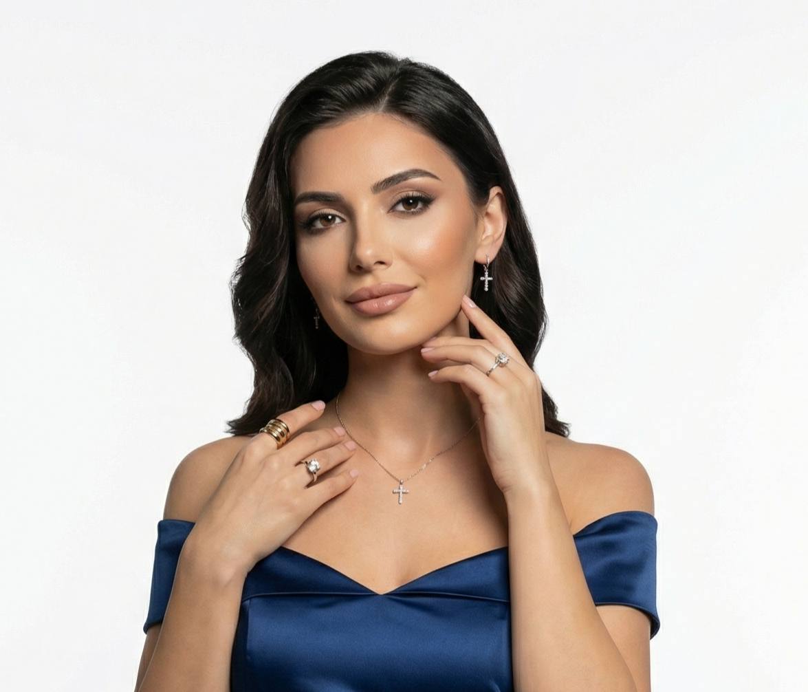 Collana Eternal Crux con Zirconi - ELDRA Milano