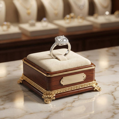 Anello "Luce Imperiale" – Solitario Halo