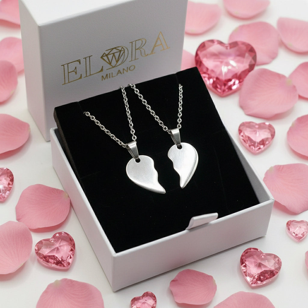 Collana Anime Gemelle – Set Due Cuori Divisibili