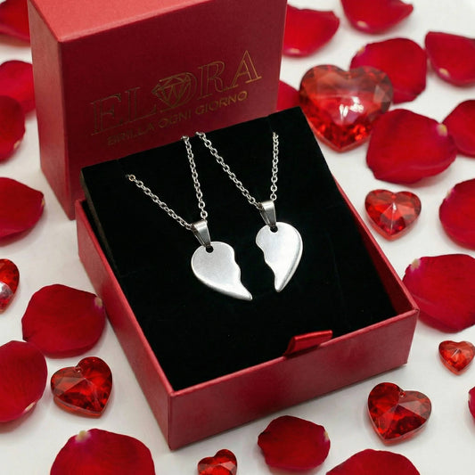 Collana Anime Gemelle – Set Due Cuori Divisibili
