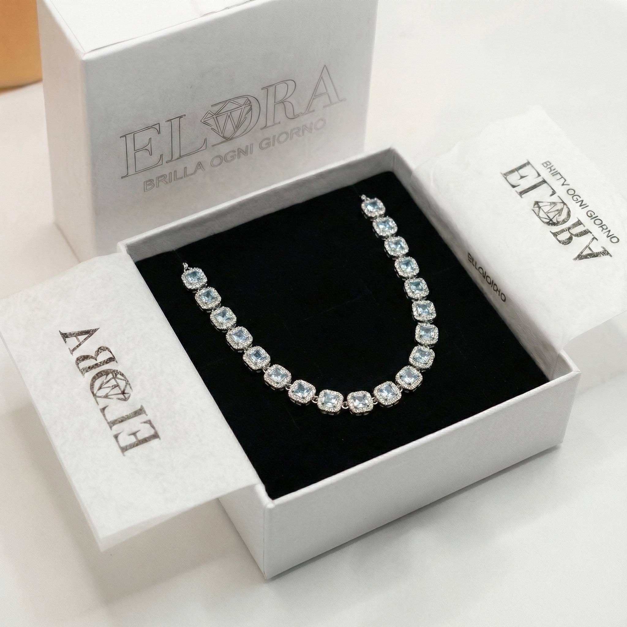 Collana "Luce Imperiale" – Quadrato con Zirconi