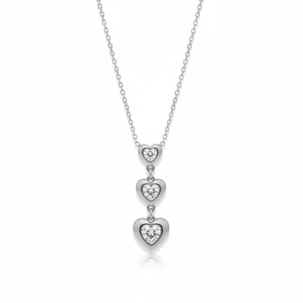 Collana pendente cuori