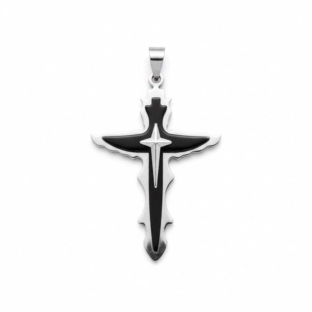 Collana GOTHIC SHARP CROSS Bicolor | Eldra Milano