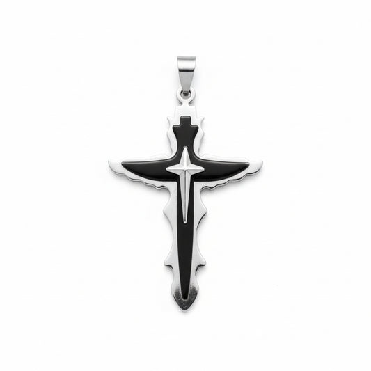 Collana GOTHIC SHARP CROSS Bicolor | Eldra Milano