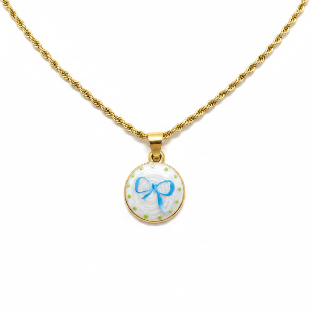 Charm fiocco azzurro