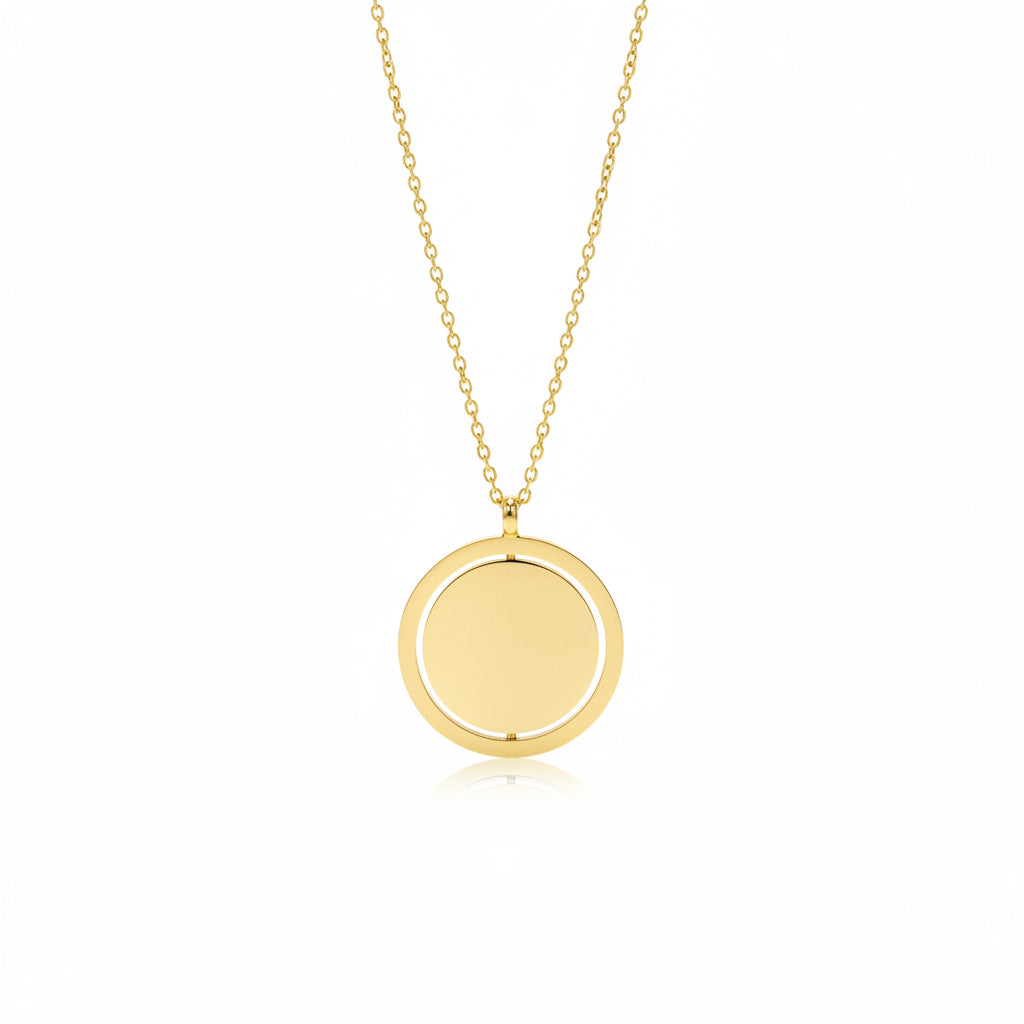 Collana ciondolo girevole da incisine
