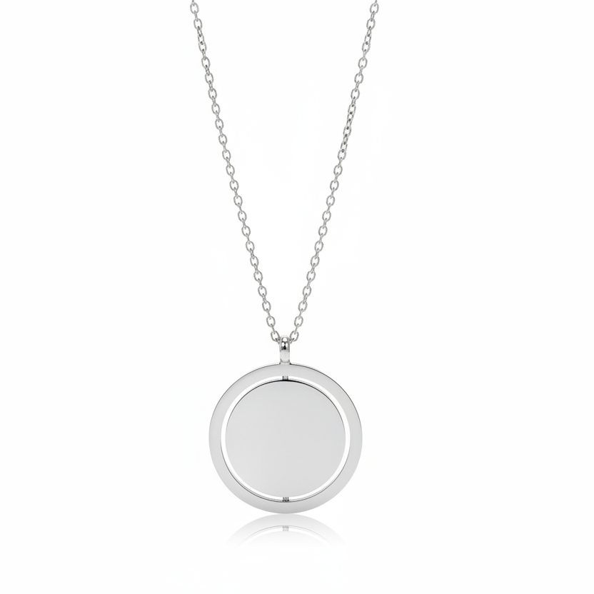 Collana ciondolo girevole da incisine