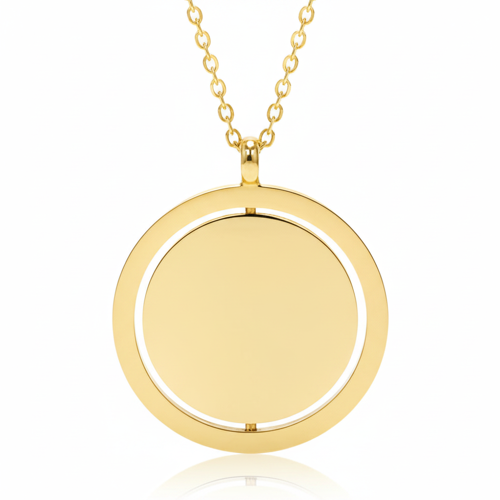 Collana ciondolo girevole da incisine