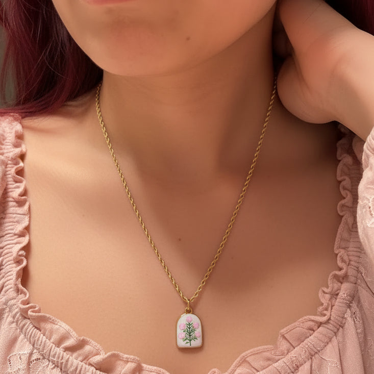 Charm floreale rosa