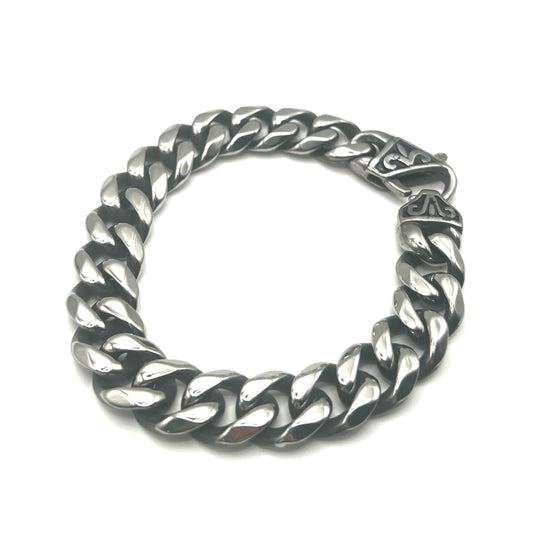 Bracciale BOLD CURB | Grumetta Massiccia in Acciaio Inox – Eldra Milano