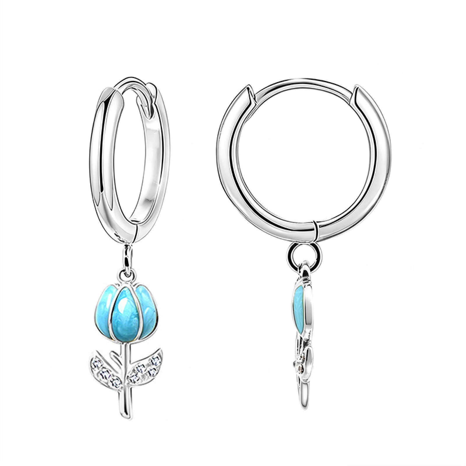 Orecchini tulipano con strass