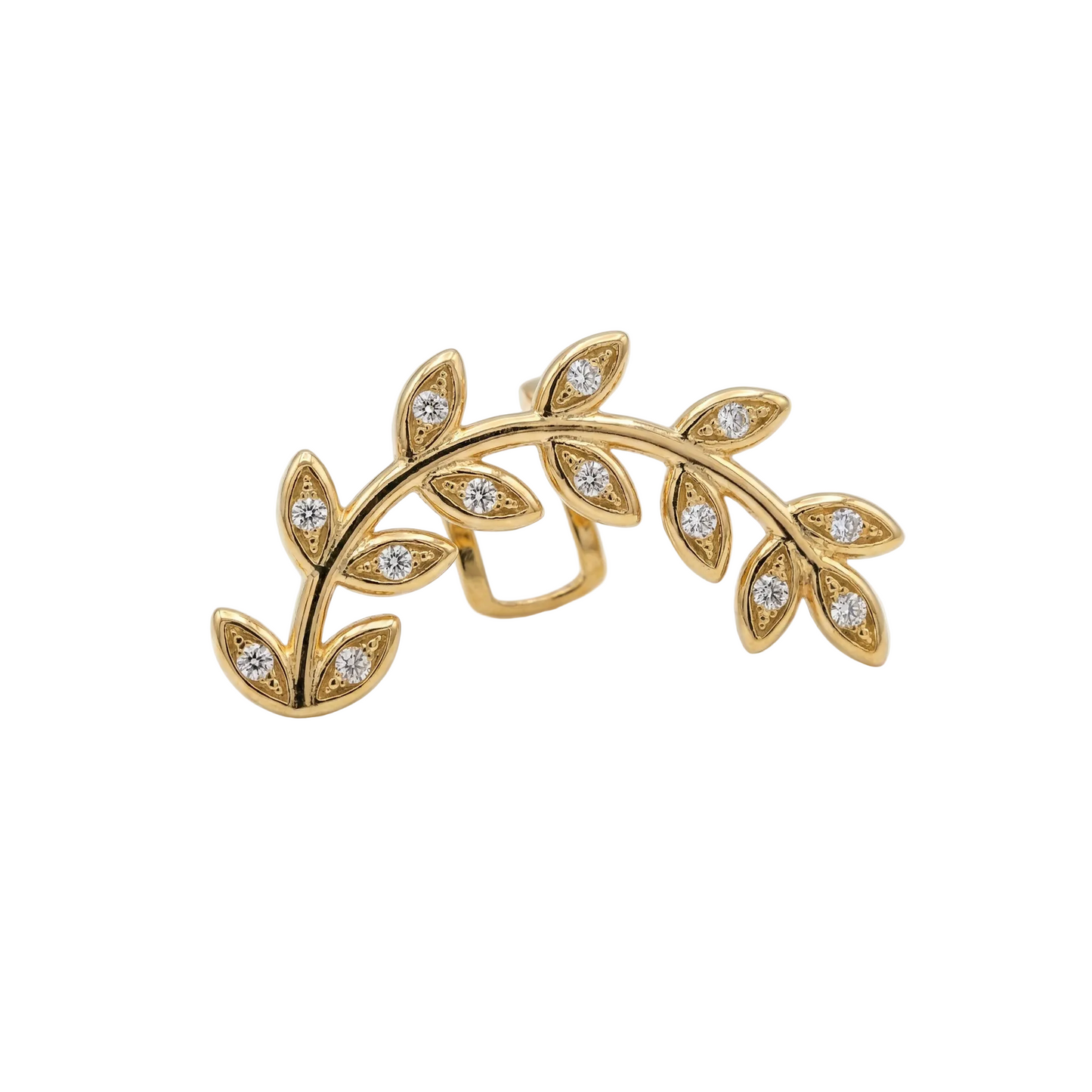 Orecchino Singolo Ear Cuff FLOWERY – Appoggio Senza Buco | Eldra Milano
