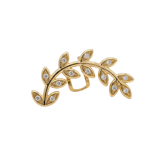 Orecchino Singolo Ear Cuff FLOWERY – Appoggio Senza Buco | Eldra Milano