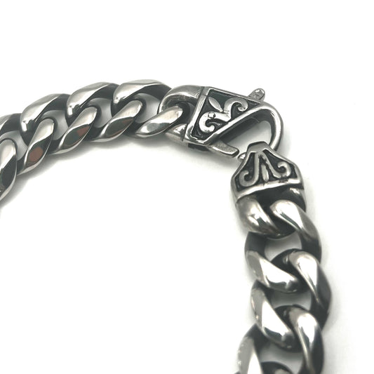 Bracciale BOLD CURB | Grumetta Massiccia in Acciaio Inox – Eldra Milano