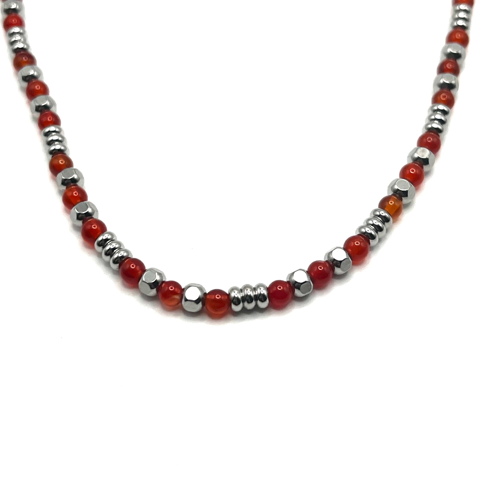 Collana ESSENCE STONE | Pietre Naturali a Sfera e Catena in Acciaio Inox – linea4316 – Eldra Milano