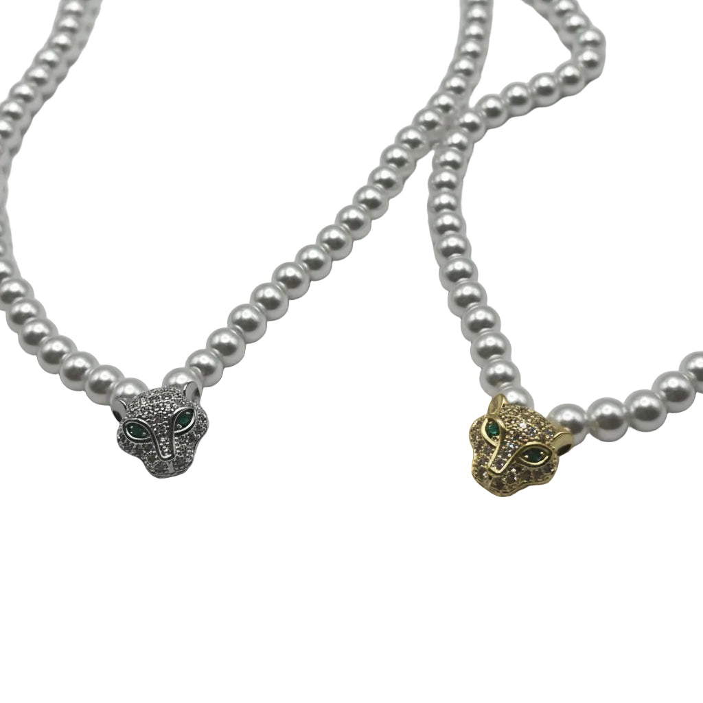 Collana PEARL GLAM | Perle e Pendenti in Acciaio Inox & Strass – Eldra Milano