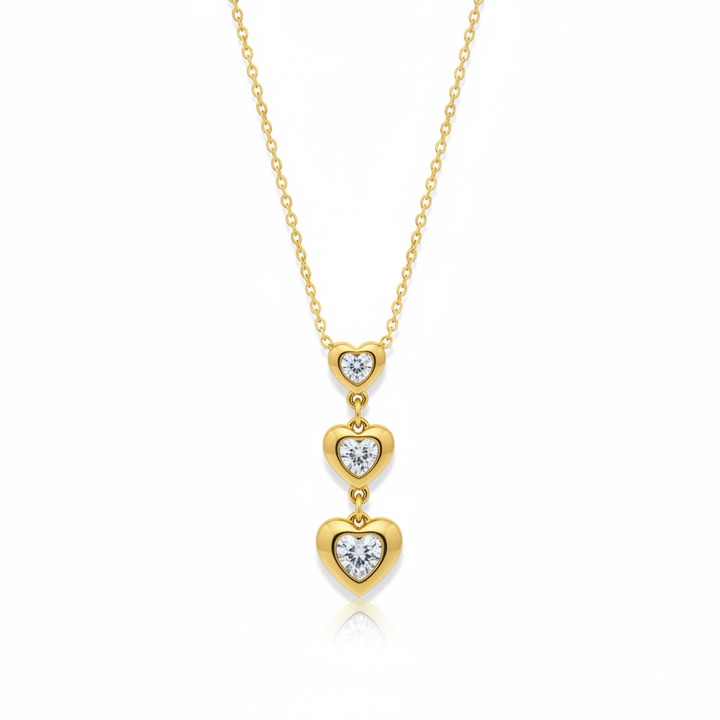 Collana pendente cuori
