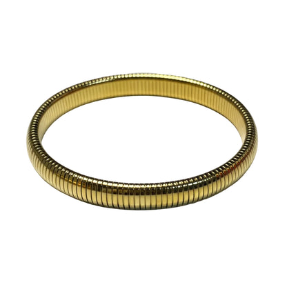 Bracciale Rigido ELASTIC – Maglia Tubogas Gold Finish | Eldra Milano