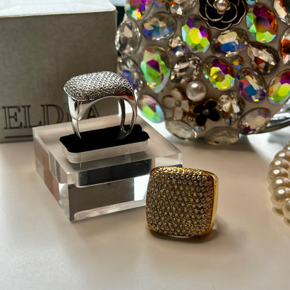 Anello Sovrano con Micro-Pavé di Zirconi - Regolabile - Eldra Milano