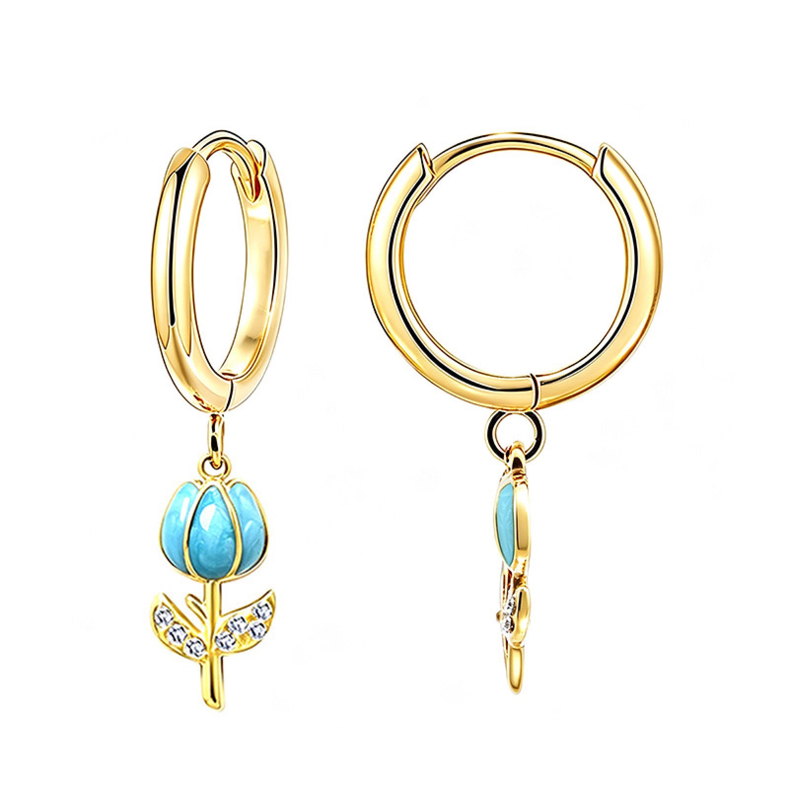 Orecchini tulipano con strass