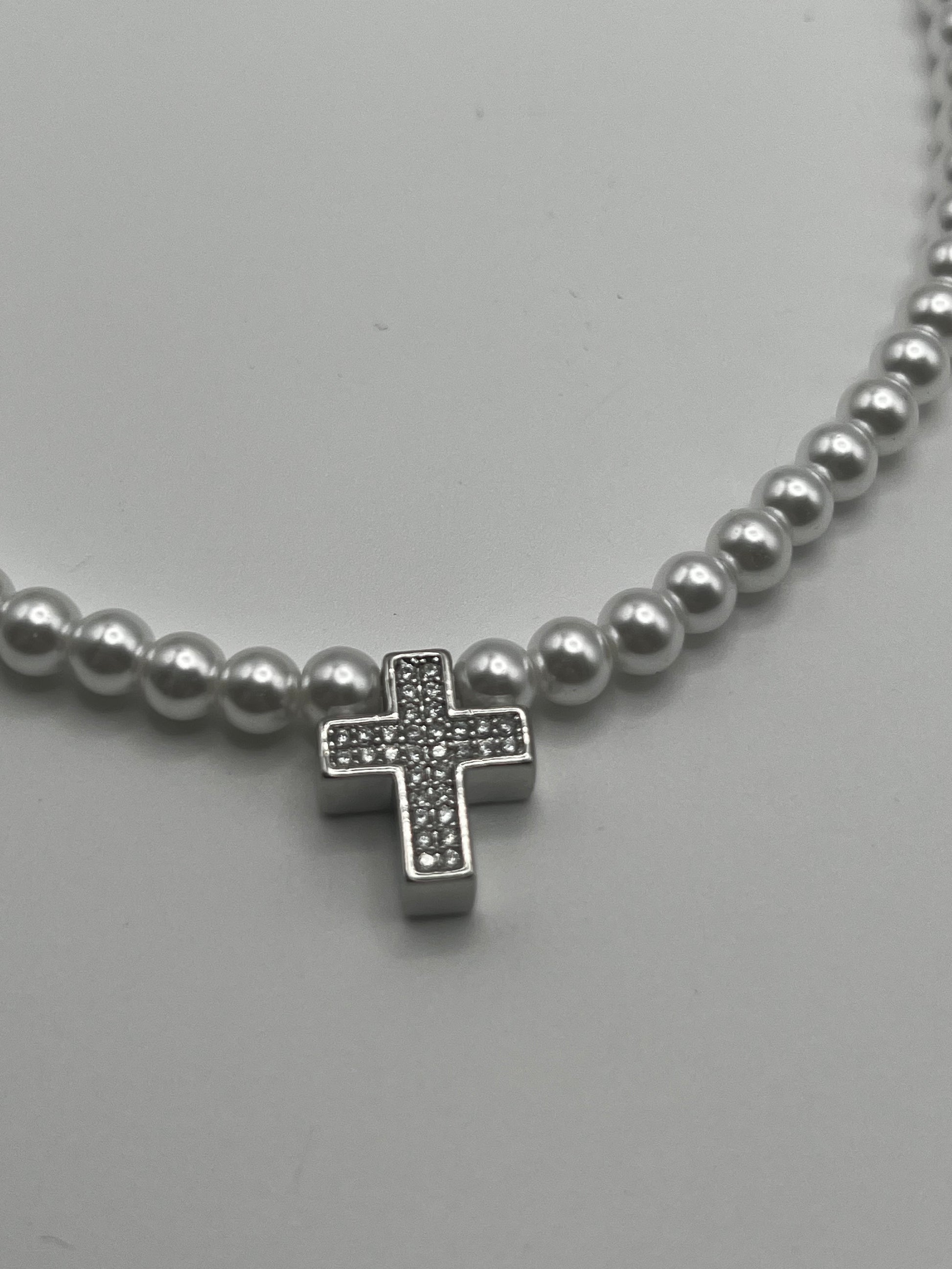 Collana PEARL GLAM | Perle e Pendenti in Acciaio Inox & Strass – Eldra Milano