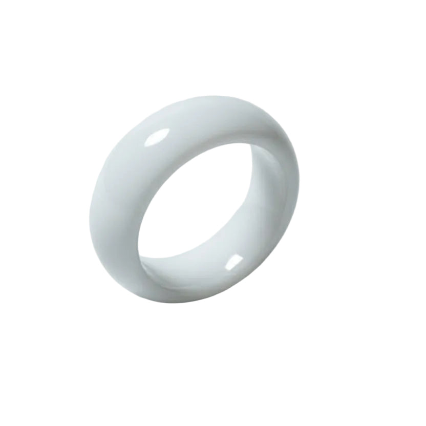 Anello di ceramica bianco