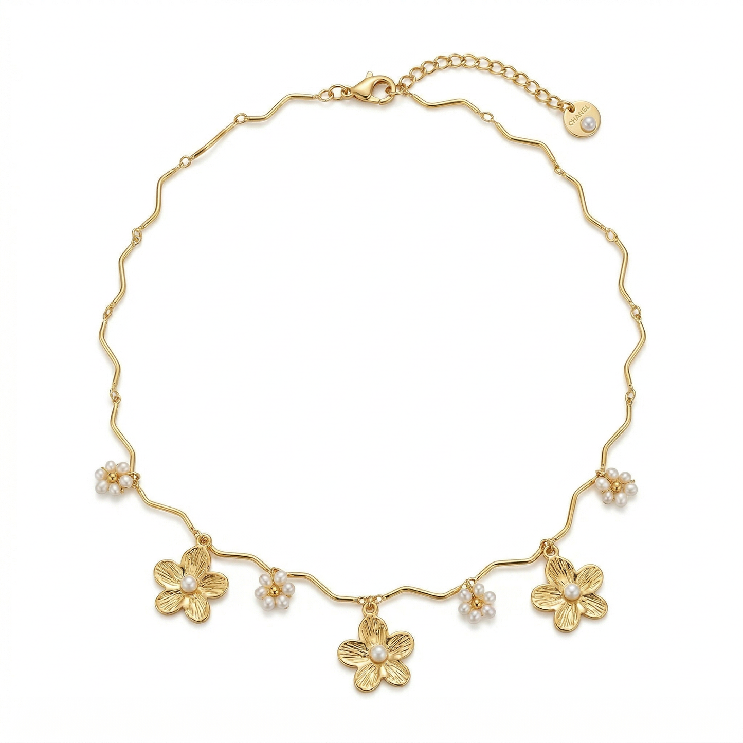 Collana DAISY DEW – Girocollo con Margherite e Perle | Eldra Milano