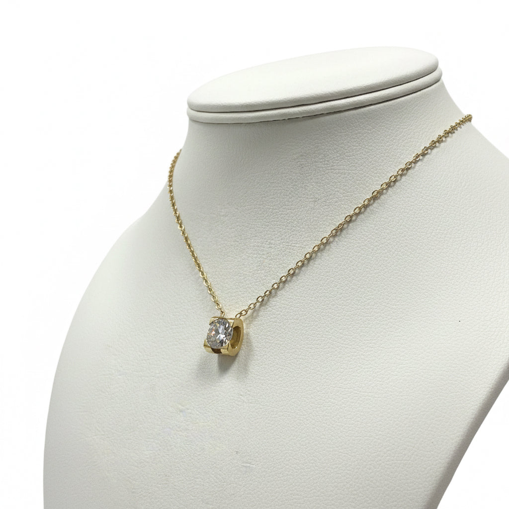 Collana cristal con zircone