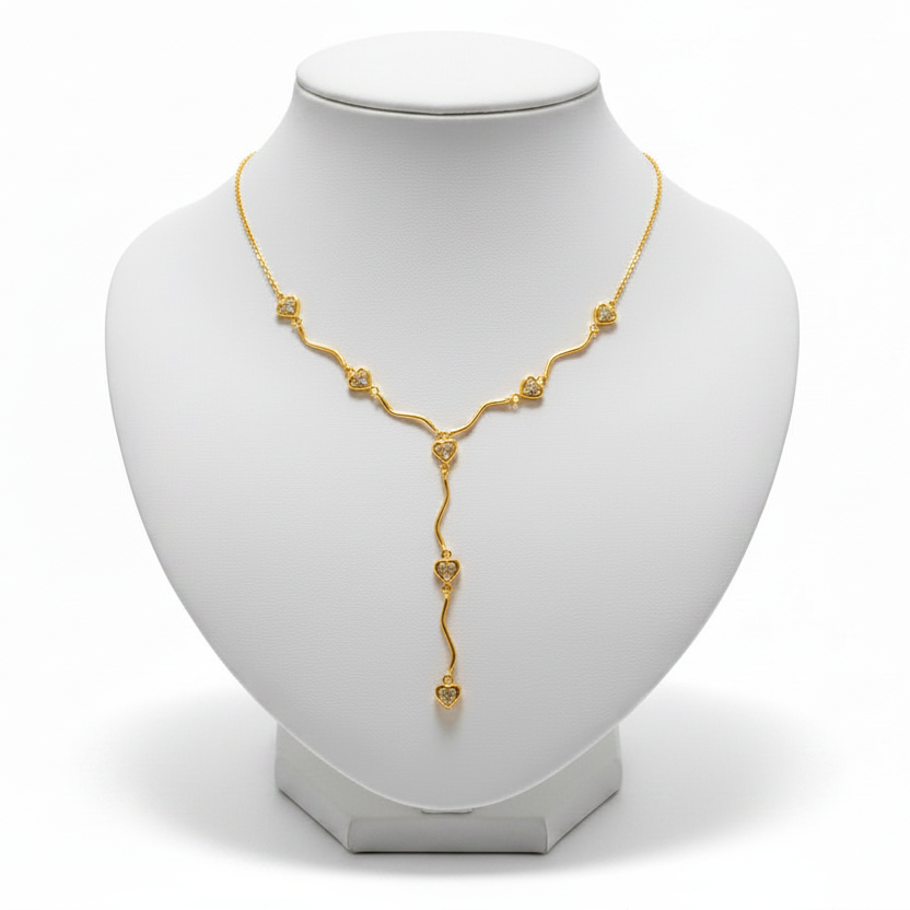 Collana a Y sentiero di cuori