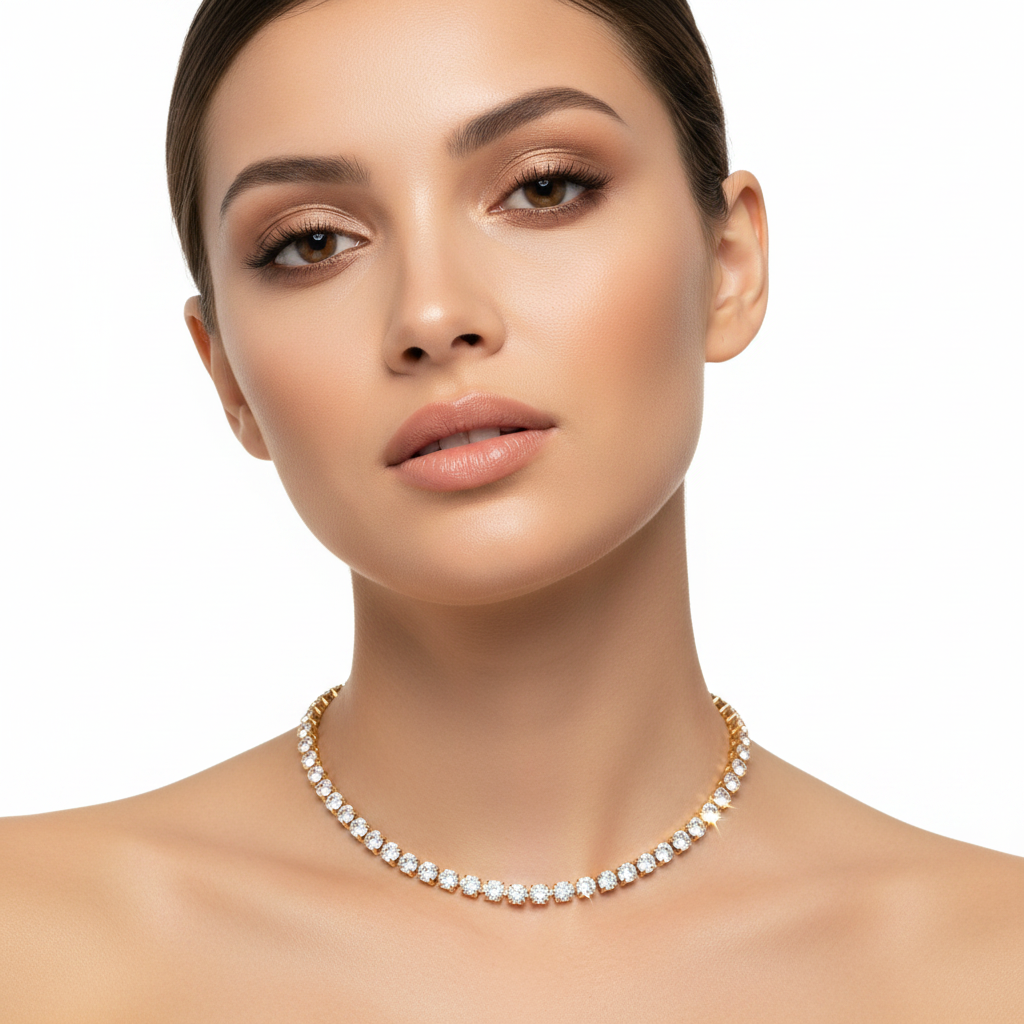 Collana Tennis royal unisex
