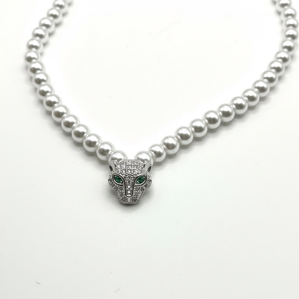 Collana PEARL GLAM | Perle e Pendenti in Acciaio Inox & Strass – Eldra Milano