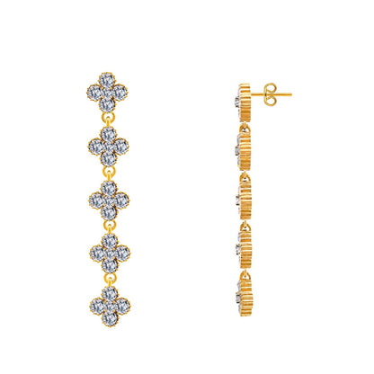 Orecchini Pendenti LUCKY LEAF – Collezione Fortuna – Eldra Milano