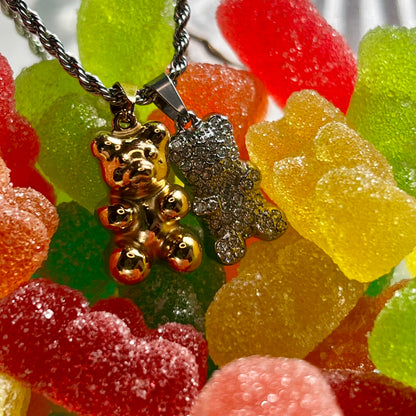 Collana con Doppio Orsetto Oro e Silver - GUMMY COUPLE - Eldra Milano