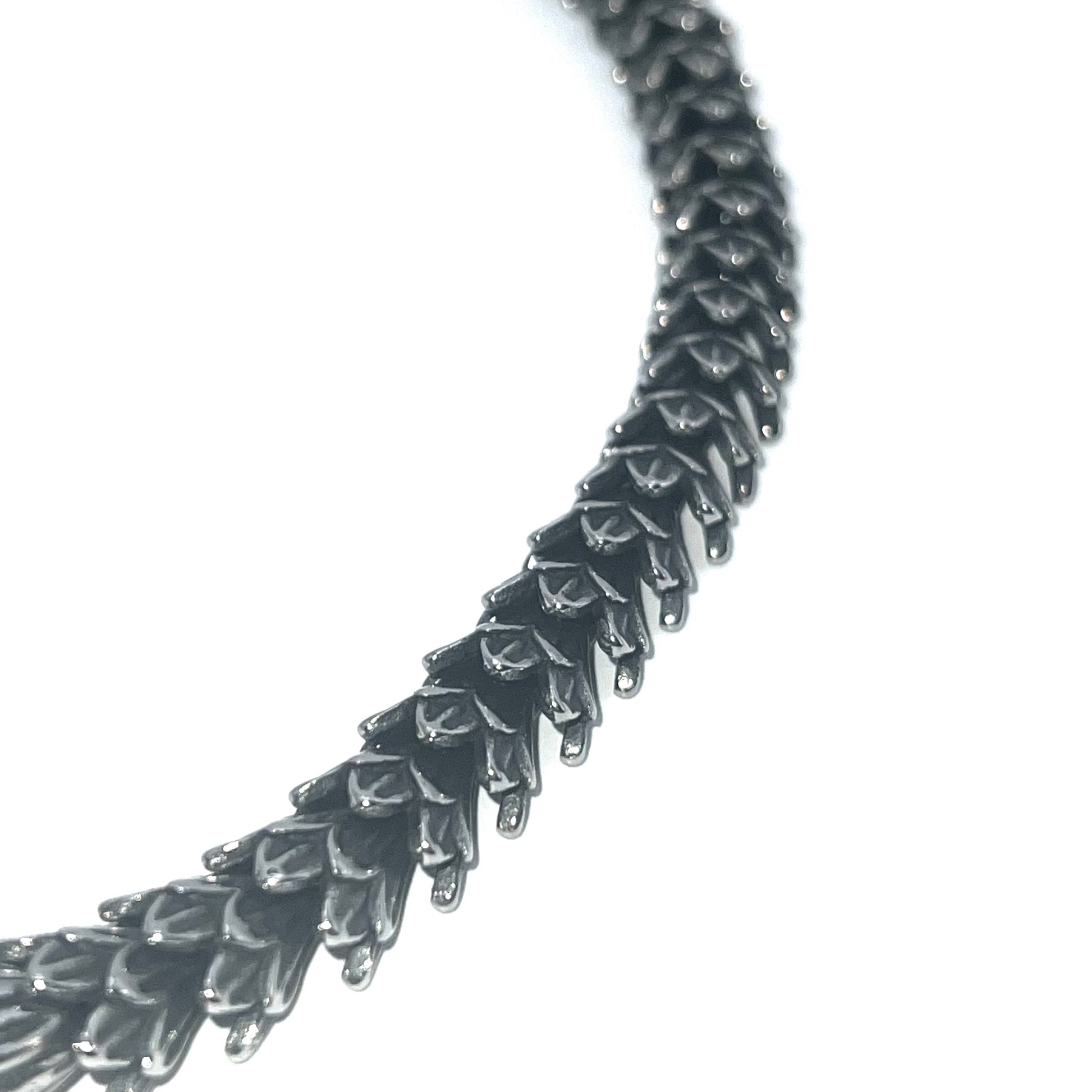 Collana SERPENT SCALE Silver | Acciaio Inox Massiccio Punk Style