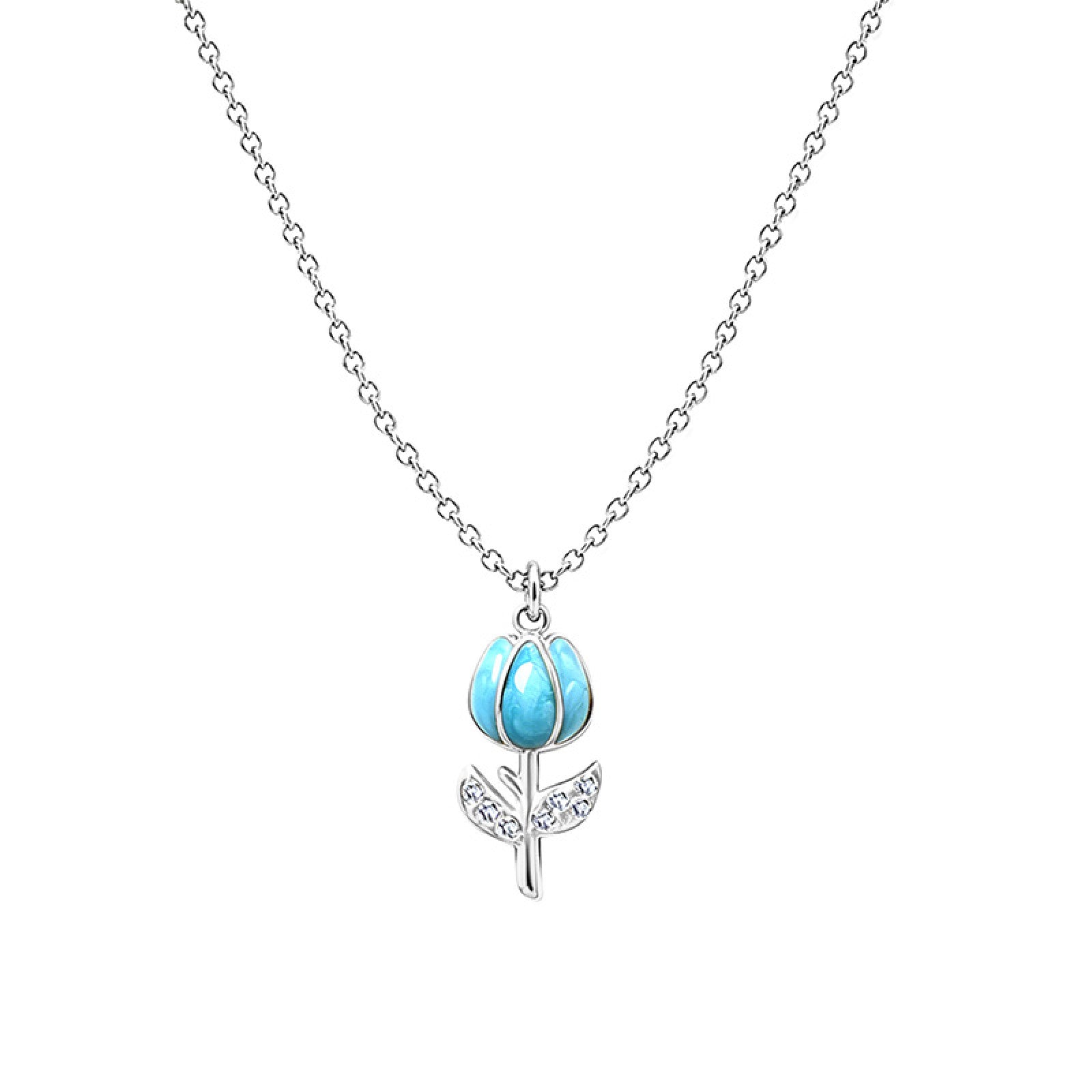 Collana tulipano con strass