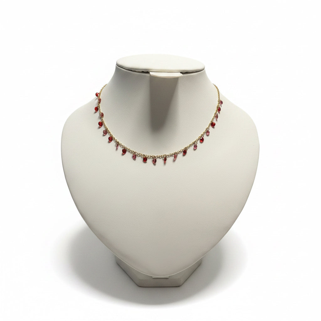Collana girocollo petali di cristallo