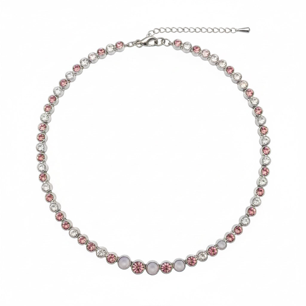 Collana a choker cascata di colori