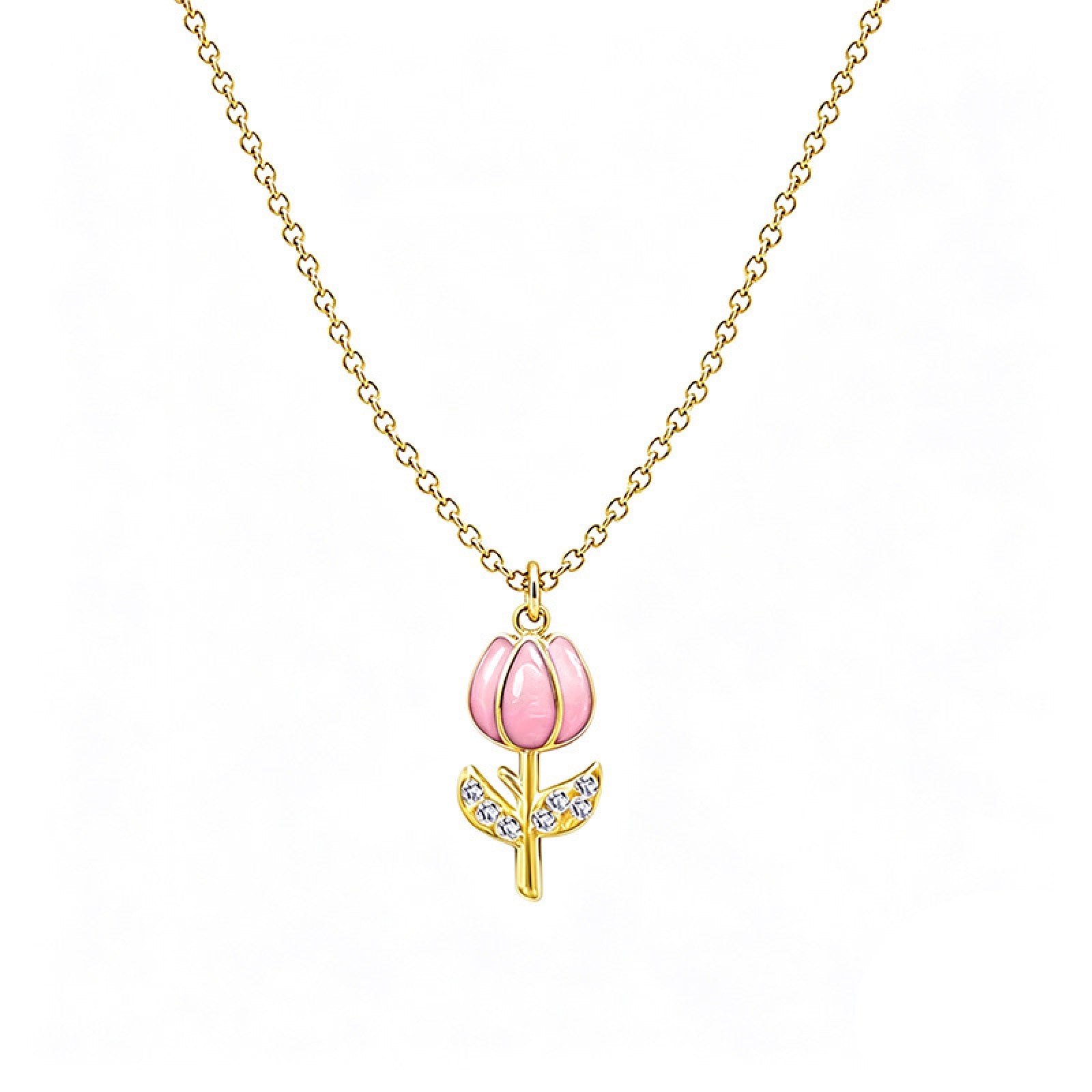 Collana tulipano con strass
