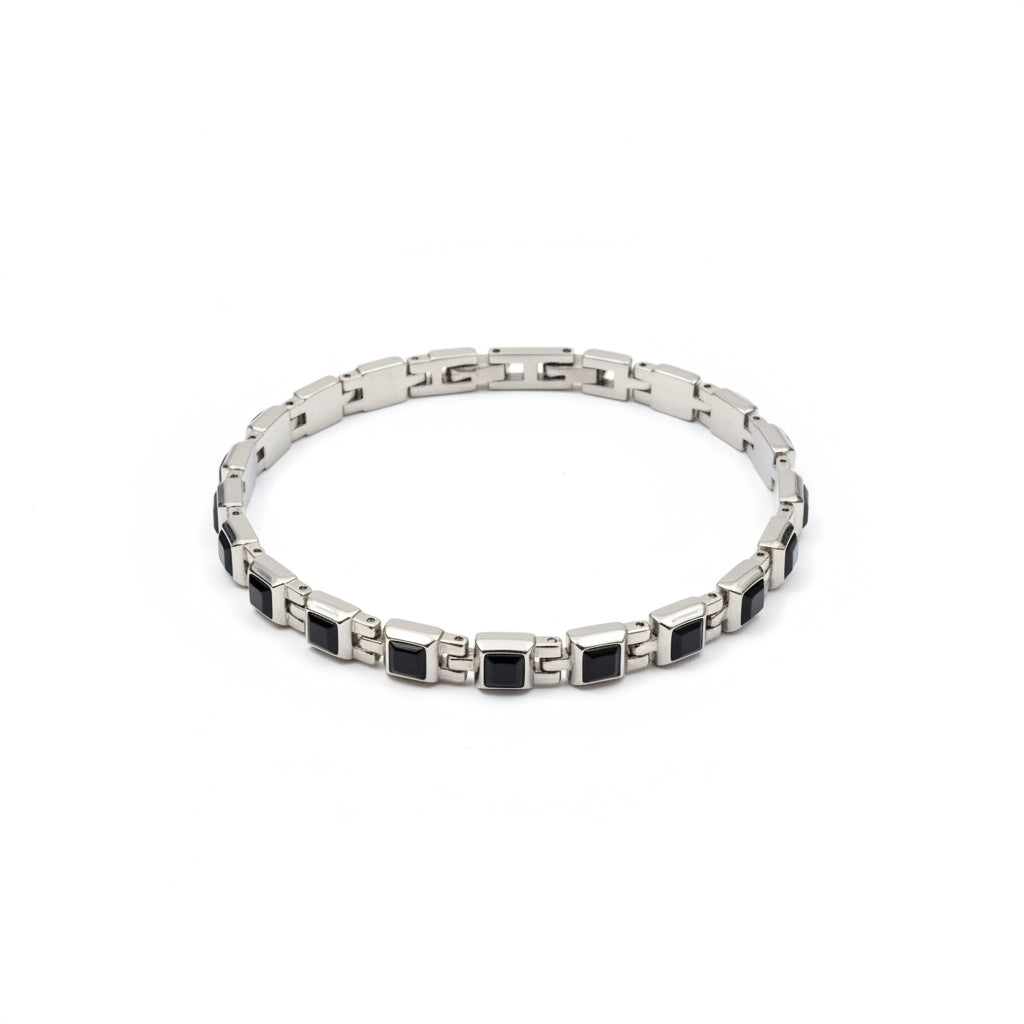 Bracciale scacchi neri