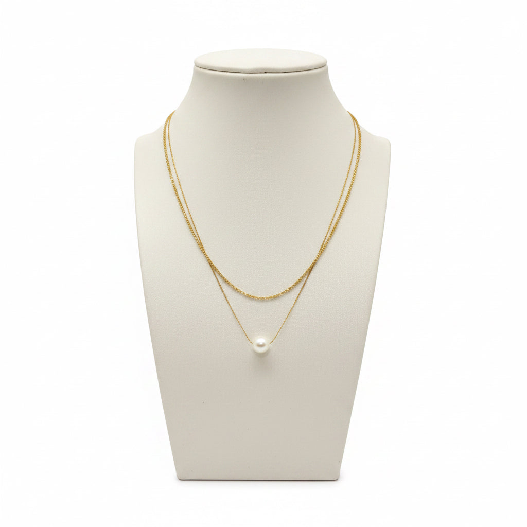 Collana Doppia eleganza con perla