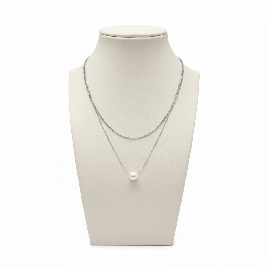 Collana Doppia eleganza con perla