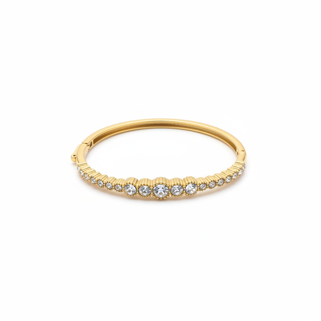 Bracciale rigido graduato con zirconi