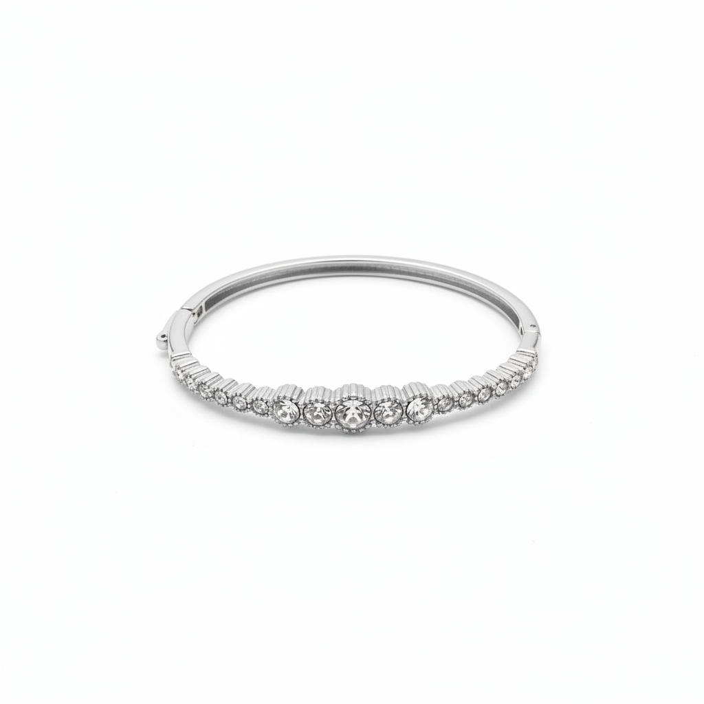 Bracciale rigido graduato con zirconi