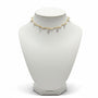 Collana zig zag con petali di cristallo