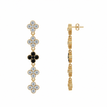 Orecchini Pendenti LUCKY LEAF – Collezione Fortuna – Eldra Milano