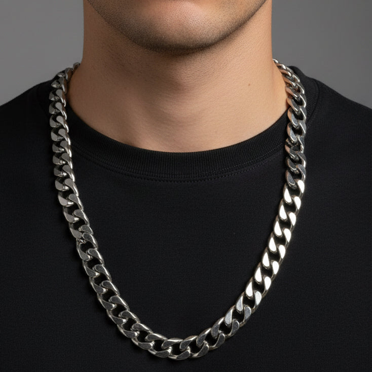 Collana BOLD CURB | Grumetta Ultra-Spessa in Acciaio Inox – Eldra Milano